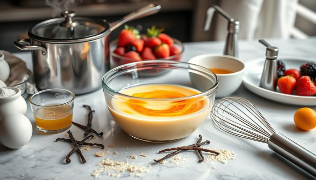 Custard Dessert Preparation