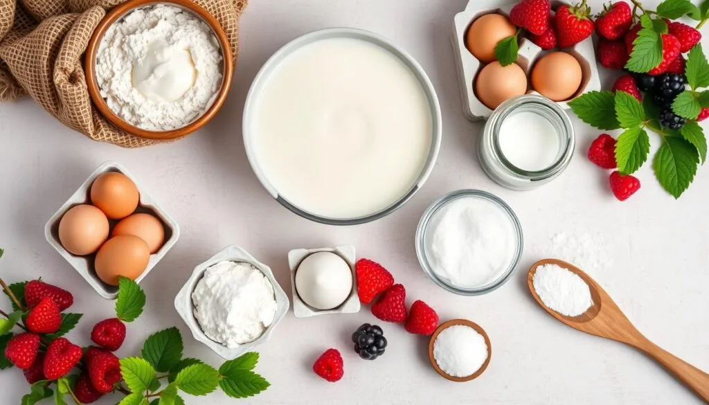 Kefir Pastry Ingredients Lineup Kefir Pastry Ingredients Lineup