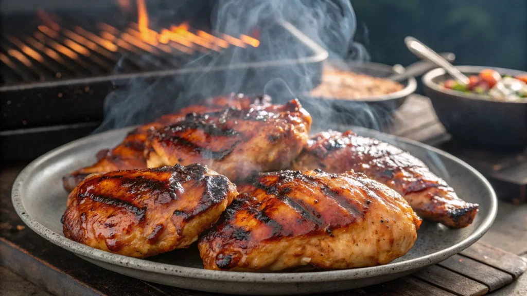 Grilled Kilauea chicken with caramelized glaze