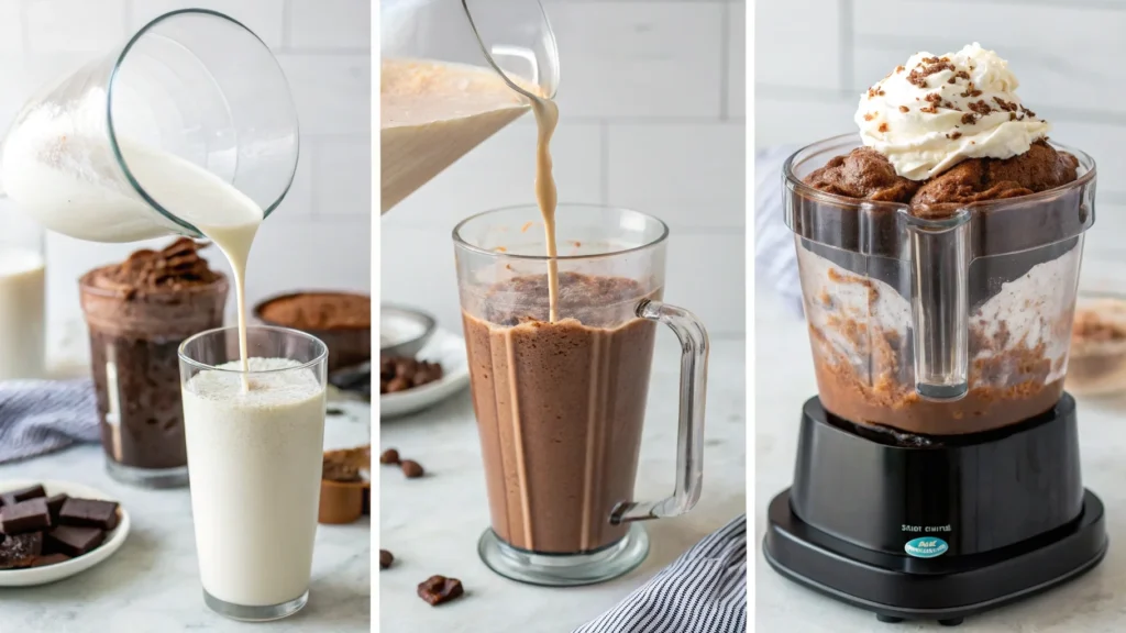 Step-by-step guide to making a chocolate frappe