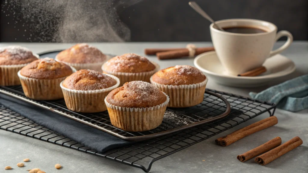 Mixing muffin batter with fresh ingredients