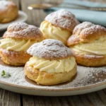 golden-brown-cream-puffs-on-rustic-table